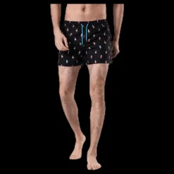 Clearance Happy Socks Hula Swim Shorts Black Svart