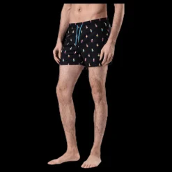 Clearance Happy Socks Hula Swim Shorts Black Svart