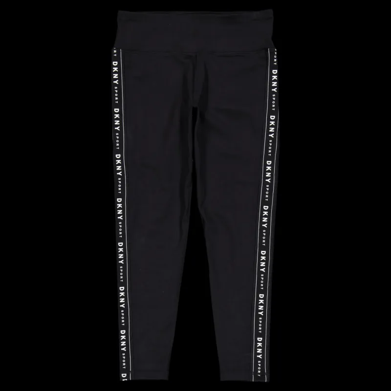 DKNY Sport Hw 7/8 Legging Logo Black/black Svart Discount