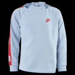 Clearance Nike Hybrid 1/2 Zip Fleece Jr Blue/White Blå