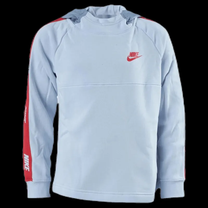 Clearance Nike Hybrid 1/2 Zip Fleece Jr Blue/White Blå