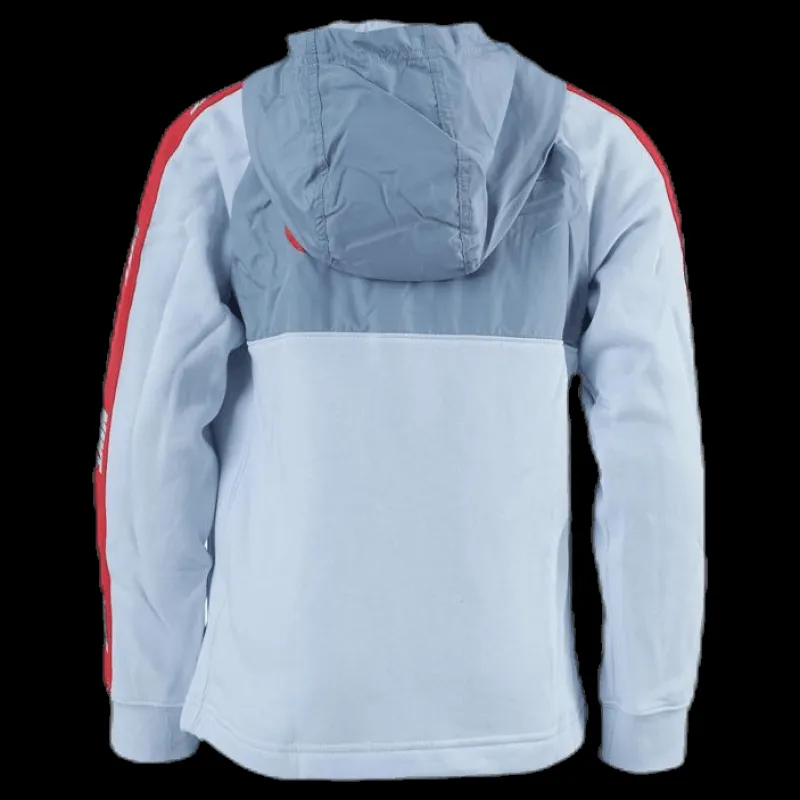 Clearance Nike Hybrid 1/2 Zip Fleece Jr Blue/White Blå