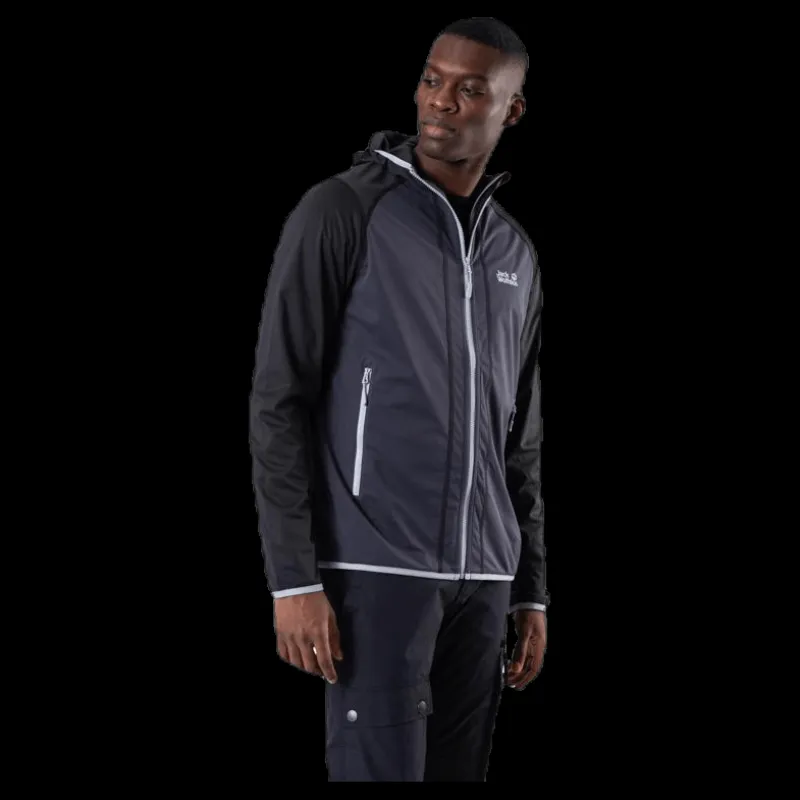 Jack Wolfskin Hydro Hooded Light Jacket Grey Grå Outlet