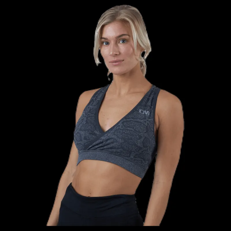 ICANIWILL ICIW Snake Seamless Sports Bra Grey Grå Outlet