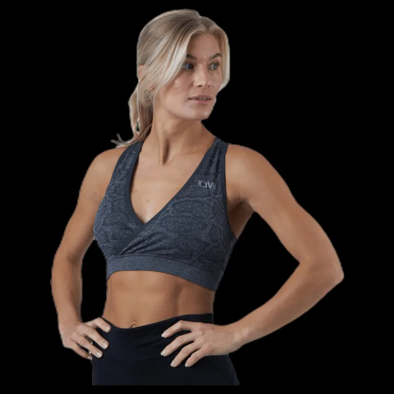 ICANIWILL ICIW Snake Seamless Sports Bra Grey Grå Outlet