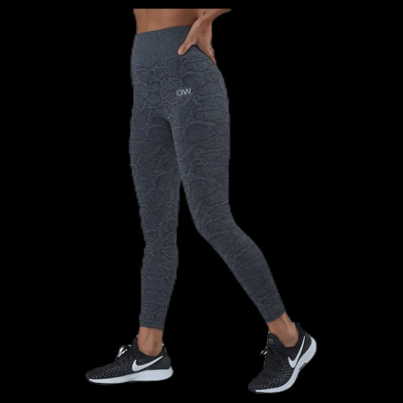 ICANIWILL ICIW Snake Seamless Tights Grey Grå Sale