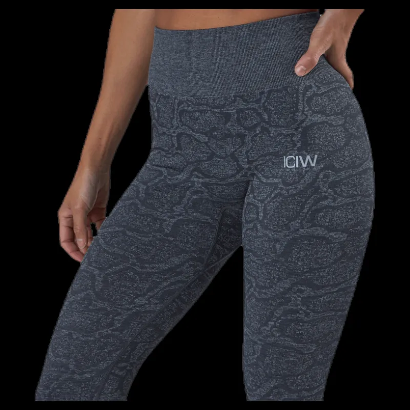 ICANIWILL ICIW Snake Seamless Tights Grey Grå Sale