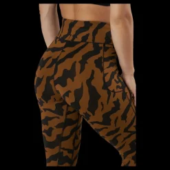 Casall Iconic Printed 7/8 Tights Escape Brown Flerfärgad Outlet