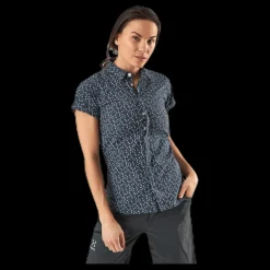 Haglöfs Idun SS Shirt Blue/Patterned Blå och Mönstrad Best