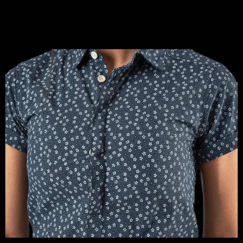 Haglöfs Idun SS Shirt Blue/Patterned Blå och Mönstrad Best