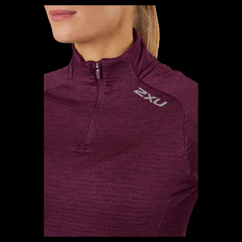 Best 2XU Ignition 1/4 Zip Beet/silver Reflective Lila