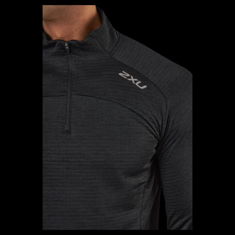 2XU Ignition 1/4 Zip Black/silver Reflective Svart Sale