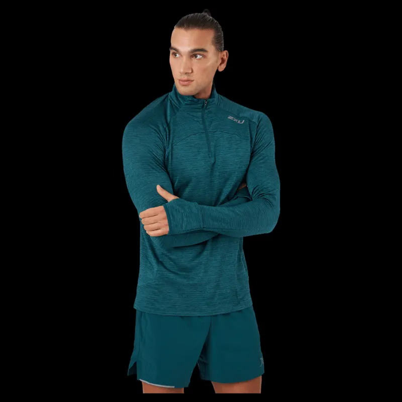2XU Ignition 1/4 Zip Deep Jade/silver Reflective Blå Best
