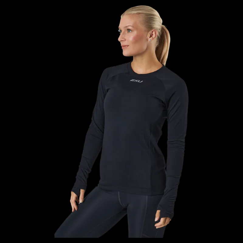 2XU Ignition Base Layer L/s Black/silver Reflective Blå