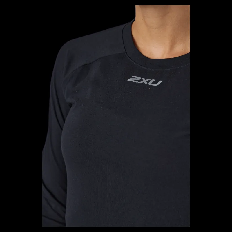 2XU Ignition Base Layer L/s Black/silver Reflective Blå