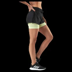 Discount adidas 2In1 Short Black/Yellow Svart