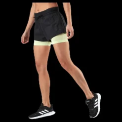 Discount adidas 2In1 Short Black/Yellow Svart