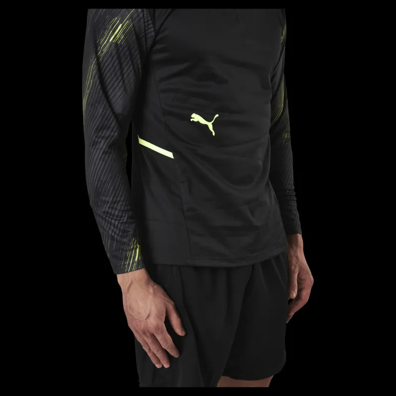 Puma Individual Cup Training 1/4 Zip Top Black/Yellow Svart Hot