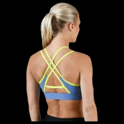 Nike Indy Zip Bra Blue/Yellow Blå
