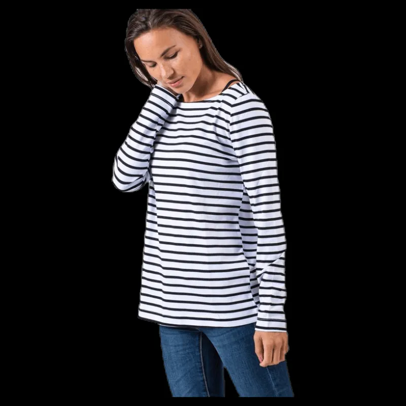 Best Pieces Ingrid Ls Top White/Black Vit och Svart