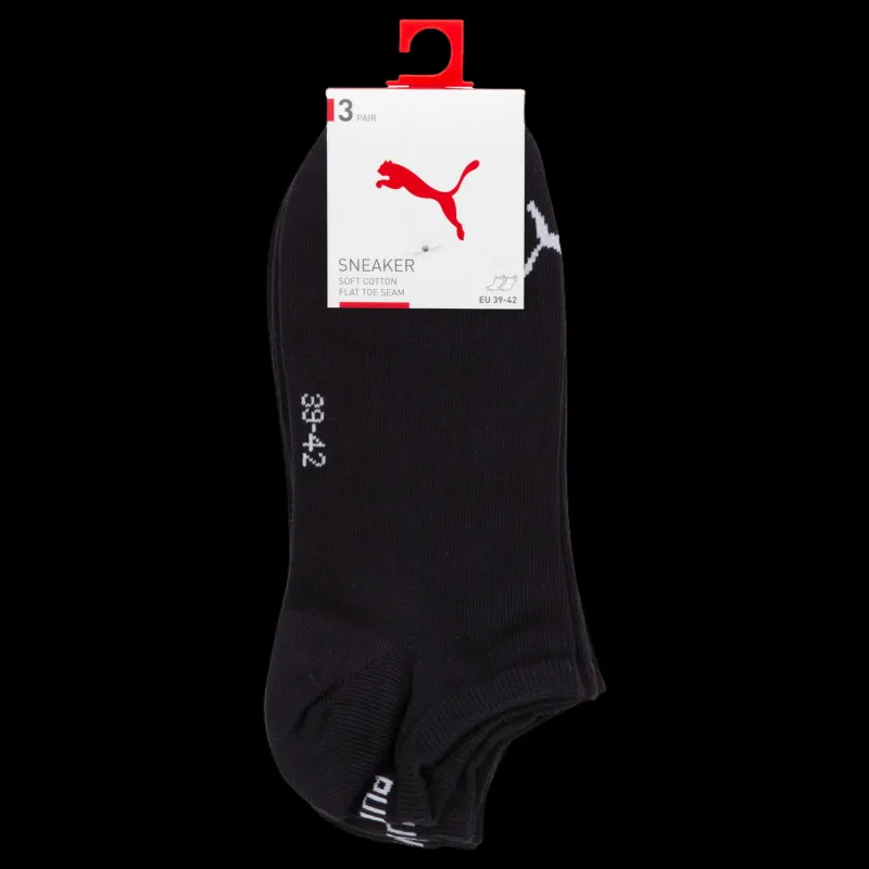 Puma Invisible Sneaker 3-Pack Black Svart New
