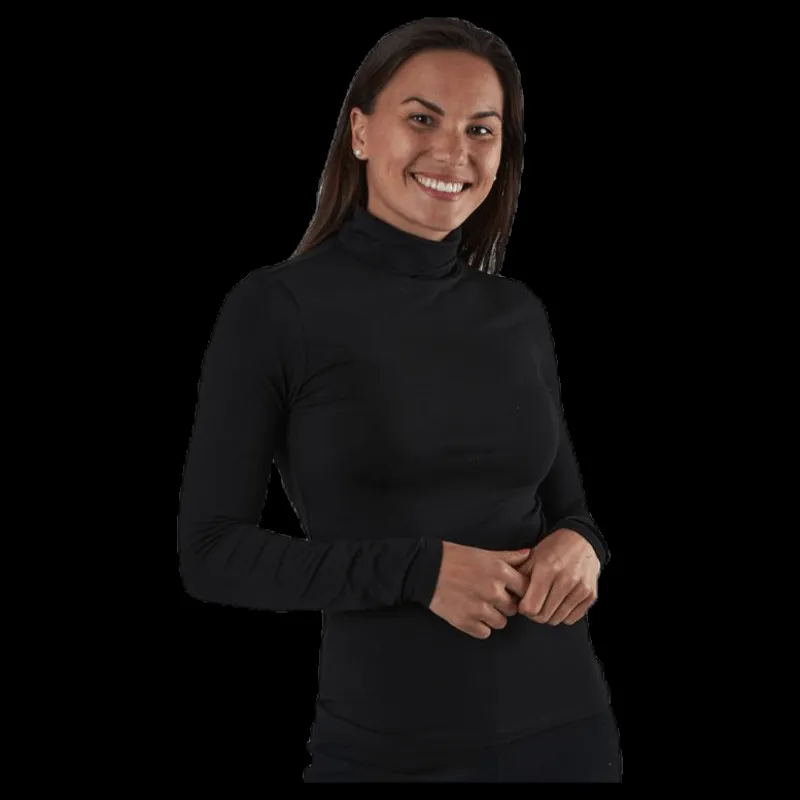 Hot Pieces Irene Ls Rollneck Top Black Svart