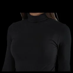 Hot Pieces Irene Ls Rollneck Top Black Svart