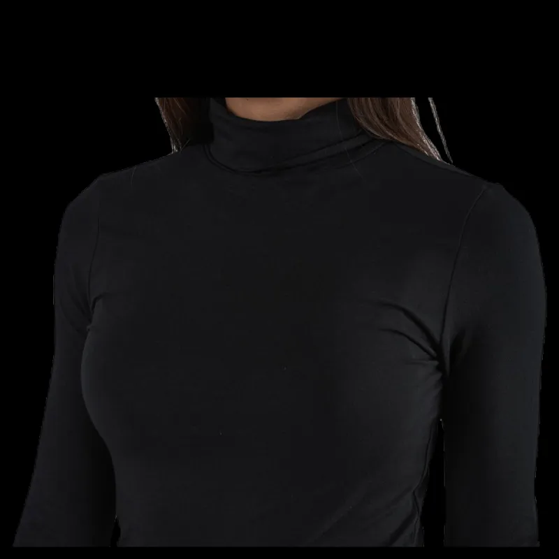 Hot Pieces Irene Ls Rollneck Top Black Svart