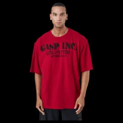 Outlet GASP Iron Thermal Tee Chili Red Röd