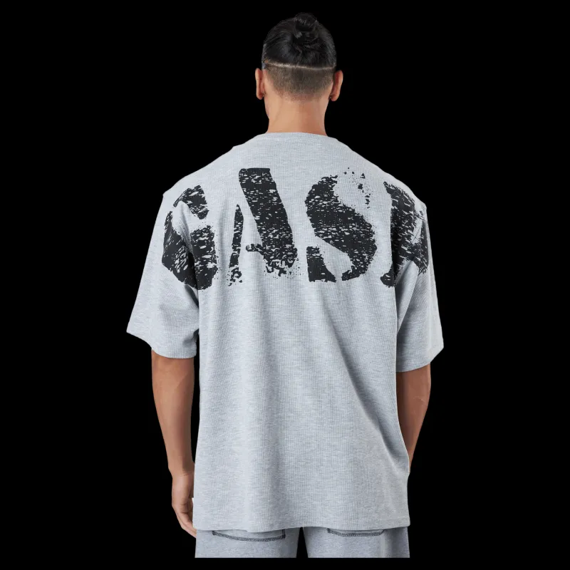 Discount GASP Iron Thermal Tee Grey Melange Grå