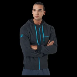 Clearance Babolat Jacket Exercise Hood Black Blå