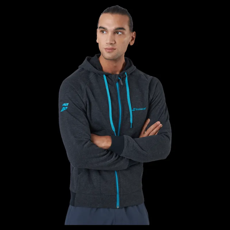 Clearance Babolat Jacket Exercise Hood Black Blå