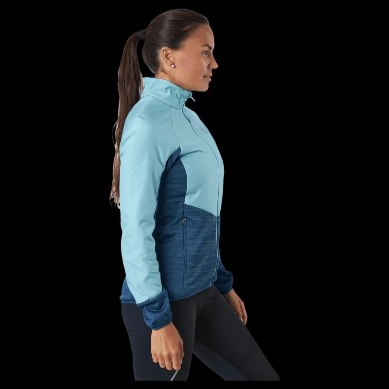 Odlo Jacket Run Easy Warm Hybrid Blue Wing Teal - Polynya Blå Hot