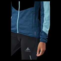 Odlo Jacket Run Easy Warm Hybrid Blue Wing Teal - Polynya Blå Hot