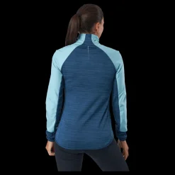 New Odlo Jacket Run Easy Warm Hybrid Blue Wing Teal - Polynya