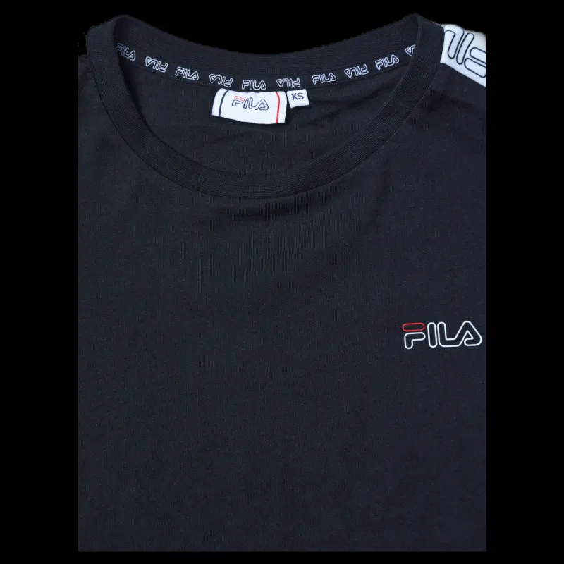 Discount Fila Jakena Taped Tee Black Svart