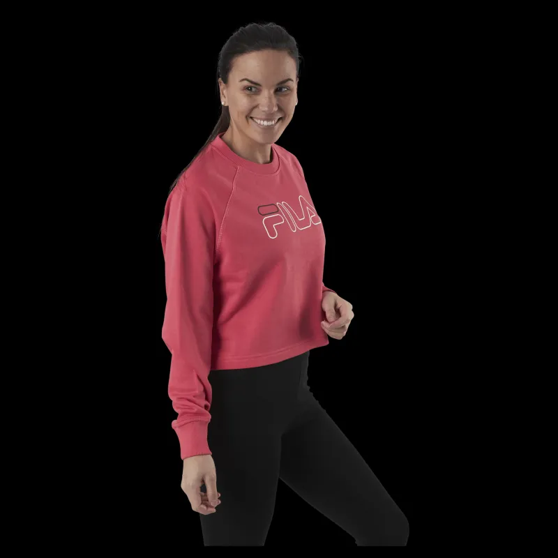 Outlet Fila Jamina Cropped Crew Sweat Pink Rosa