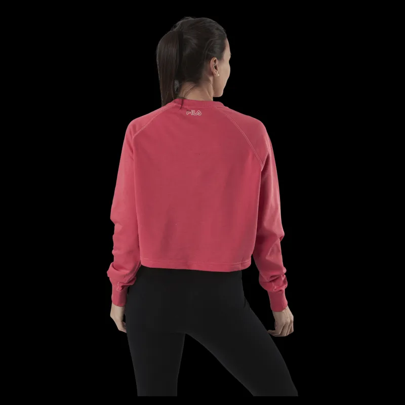 Outlet Fila Jamina Cropped Crew Sweat Pink Rosa