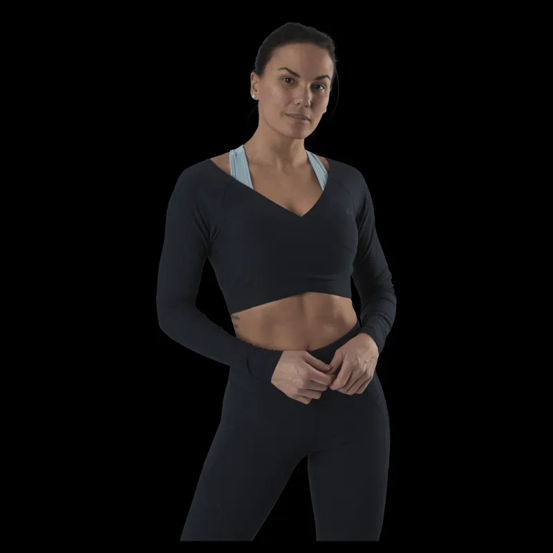 Discount Only Play Jana Ls Train Crop Top Blue Blå