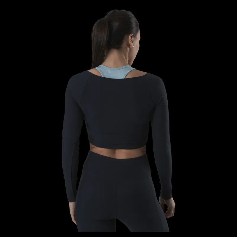 Discount Only Play Jana Ls Train Crop Top Blue Blå