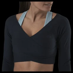Discount Only Play Jana Ls Train Crop Top Blue Blå
