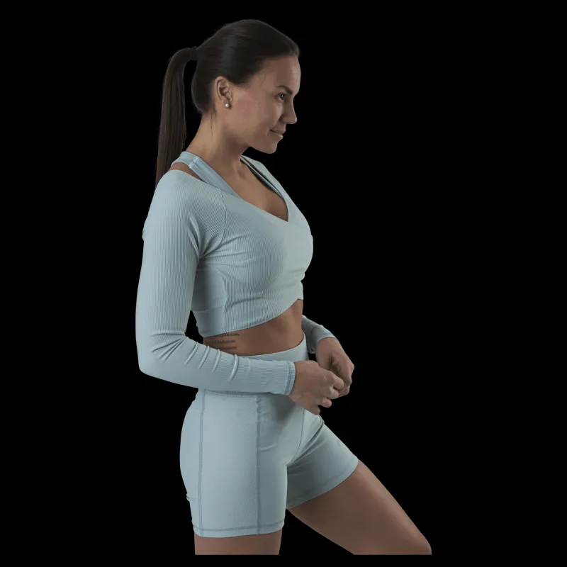 Discount Only Play Jana Ls Train Crop Top Grey Grå