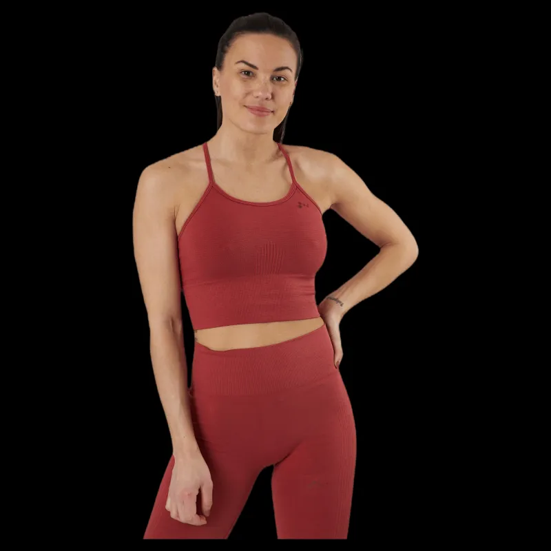 Discount Only Play Jari Cir Crop Top Red Röd