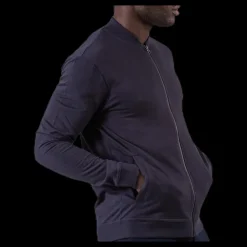 Bread & Boxers Jersey Jacket Blue Blå