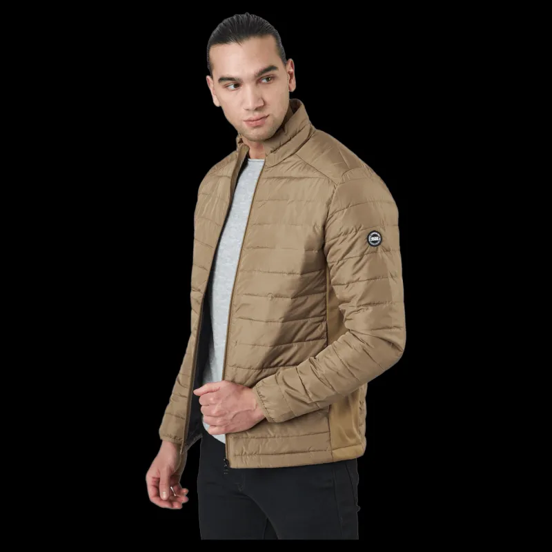Jack & Jones Jjeace Spring Puffer Collar Sn Elmwood Beige Clearance