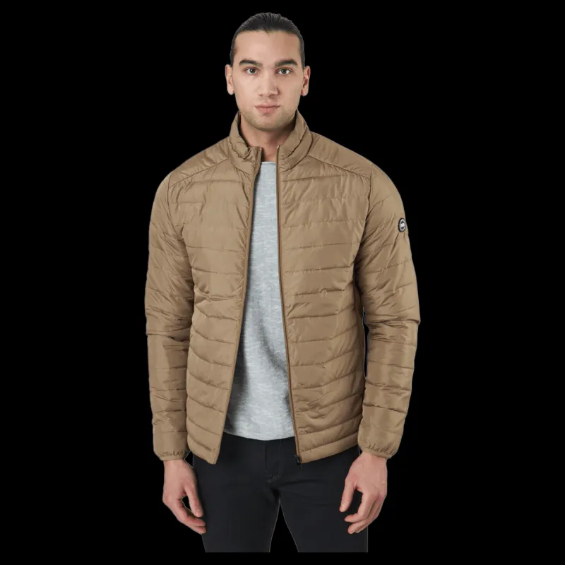Jack & Jones Jjeace Spring Puffer Collar Sn Elmwood Beige Clearance