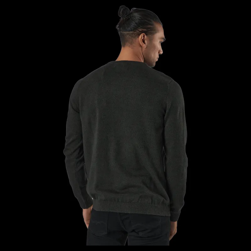 Clearance Jack & Jones Jjebasic Knit Crew Neck Forest Night Svart