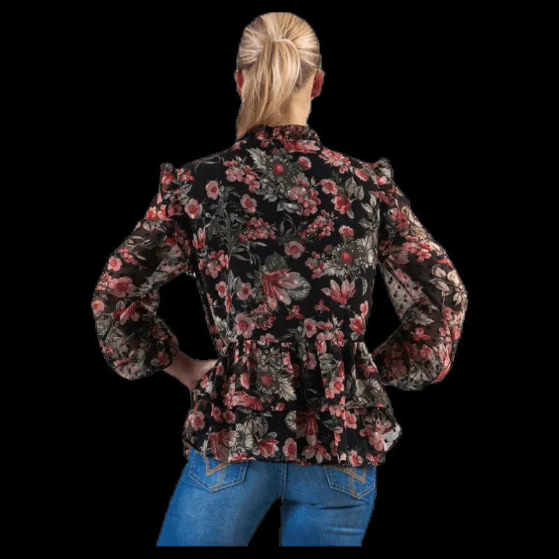 Pieces Joan Ls Top Black Svart Online