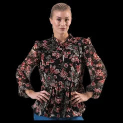 Pieces Joan Ls Top Black Svart Online