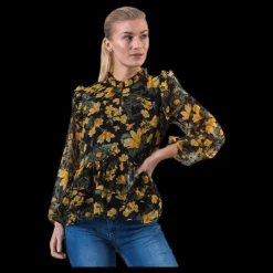 Pieces Joan Ls Top Red Röd Hot